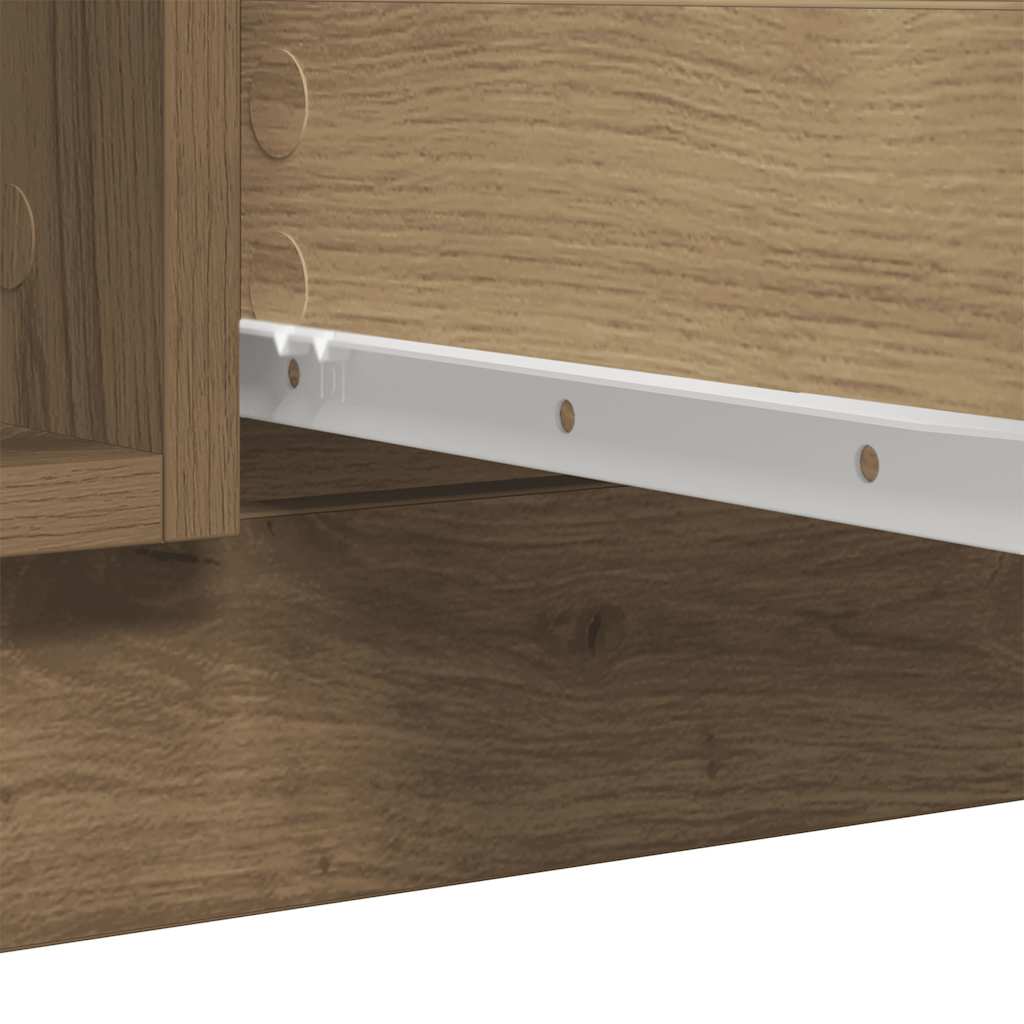 skænk med skuffer 100,5x35x76 cm konstrueret træ kunsteg