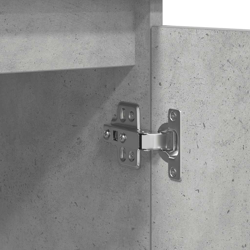 skænk med skuffer 100,5x35x98,5 cm konstrueret træ betongrå