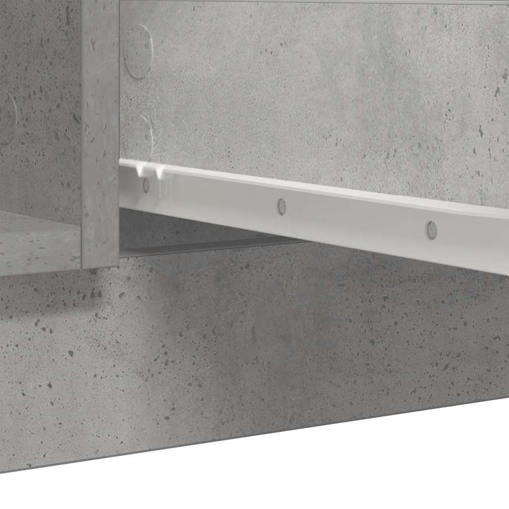 skænk med skuffer 100,5x35x98,5 cm konstrueret træ betongrå