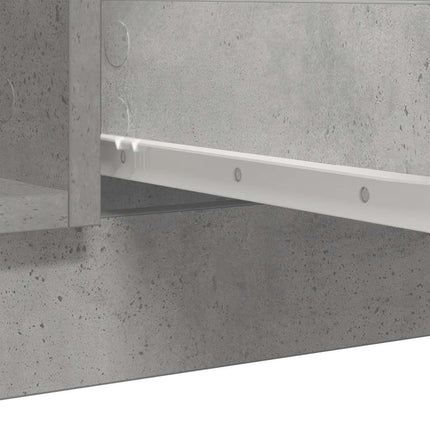 skænk med skuffer 100,5x35x98,5 cm konstrueret træ betongrå