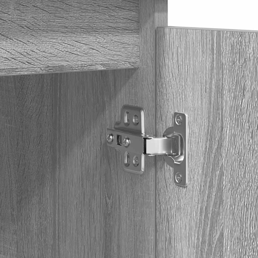 skænk med skuffer 100,5x35x98,5cm konstrueret træ grå sonoma-eg