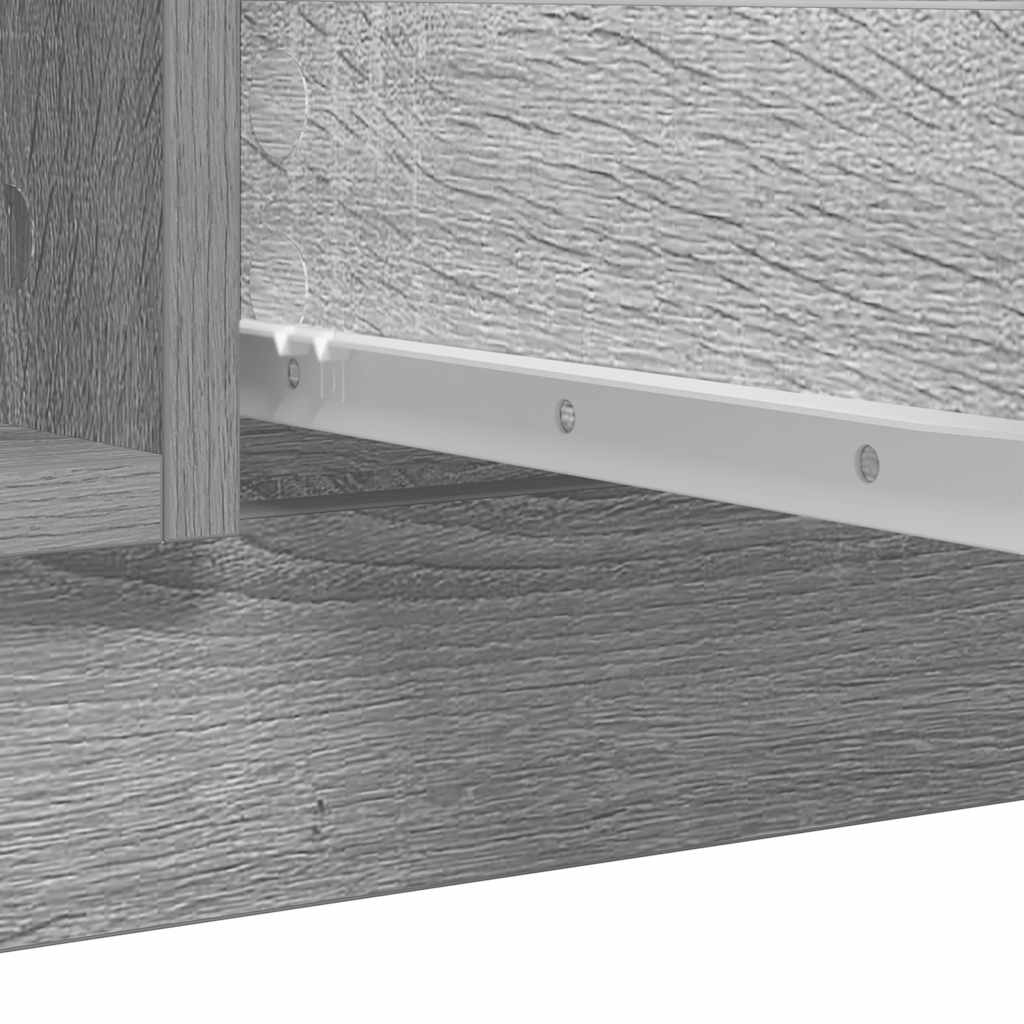 skænk med skuffer 100,5x35x98,5cm konstrueret træ grå sonoma-eg