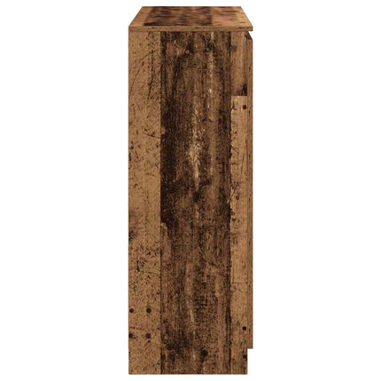 skænk med skuffer 100,5x35x98,5 cm konstrueret træ antikt træ