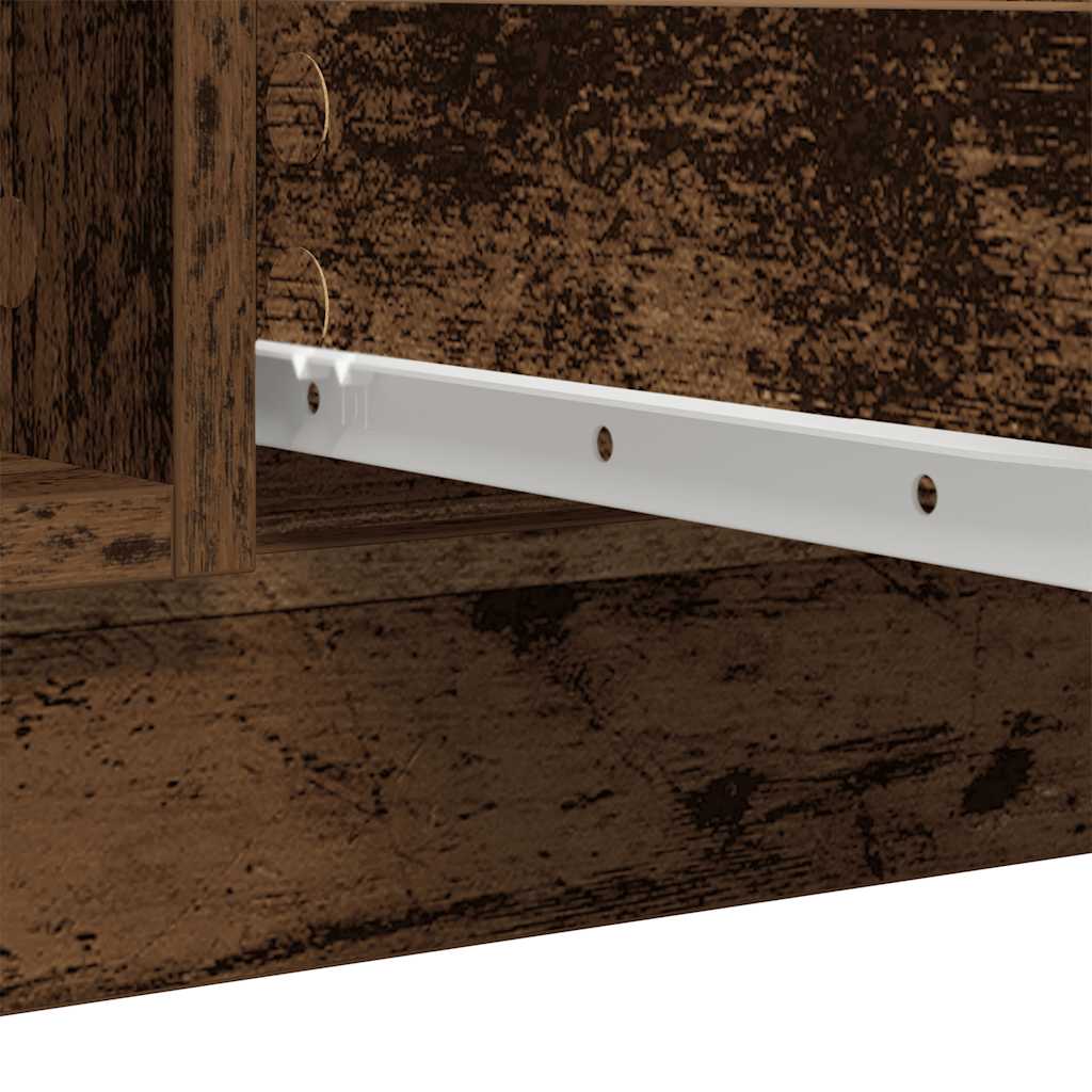 skænk med skuffer 100,5x35x98,5 cm konstrueret træ antikt træ