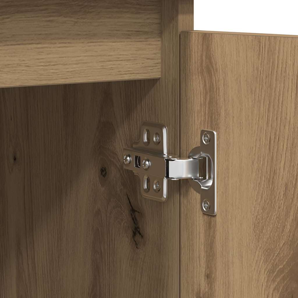 skænk med skuffer 100,5x35x98,5 cm konstrueret træ kunsteg