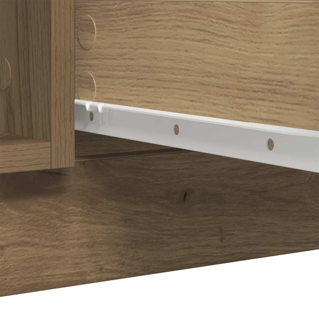 skænk med skuffer 100,5x35x98,5 cm konstrueret træ kunsteg