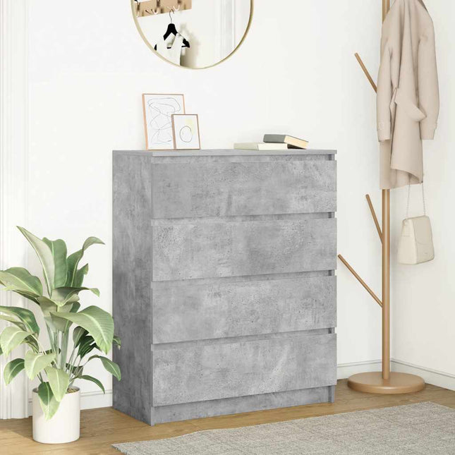 skænk 80x35x99 cm konstrueret træ betongrå