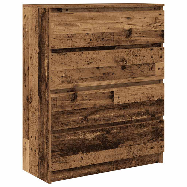 skænk 80x35x99 cm konstrueret træ antikt træ