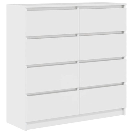 skænk 100x35x99 cm konstrueret træ hvid