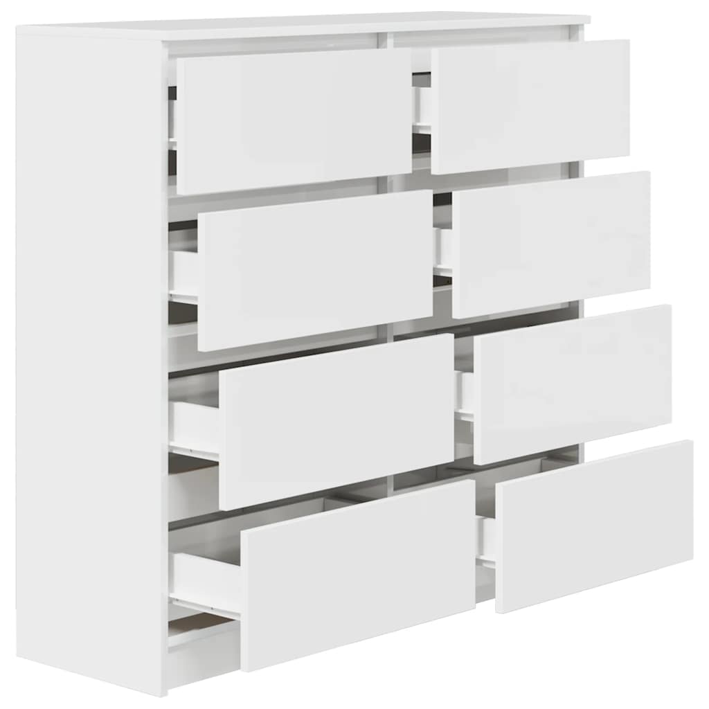 skænk 100x35x99 cm konstrueret træ hvid