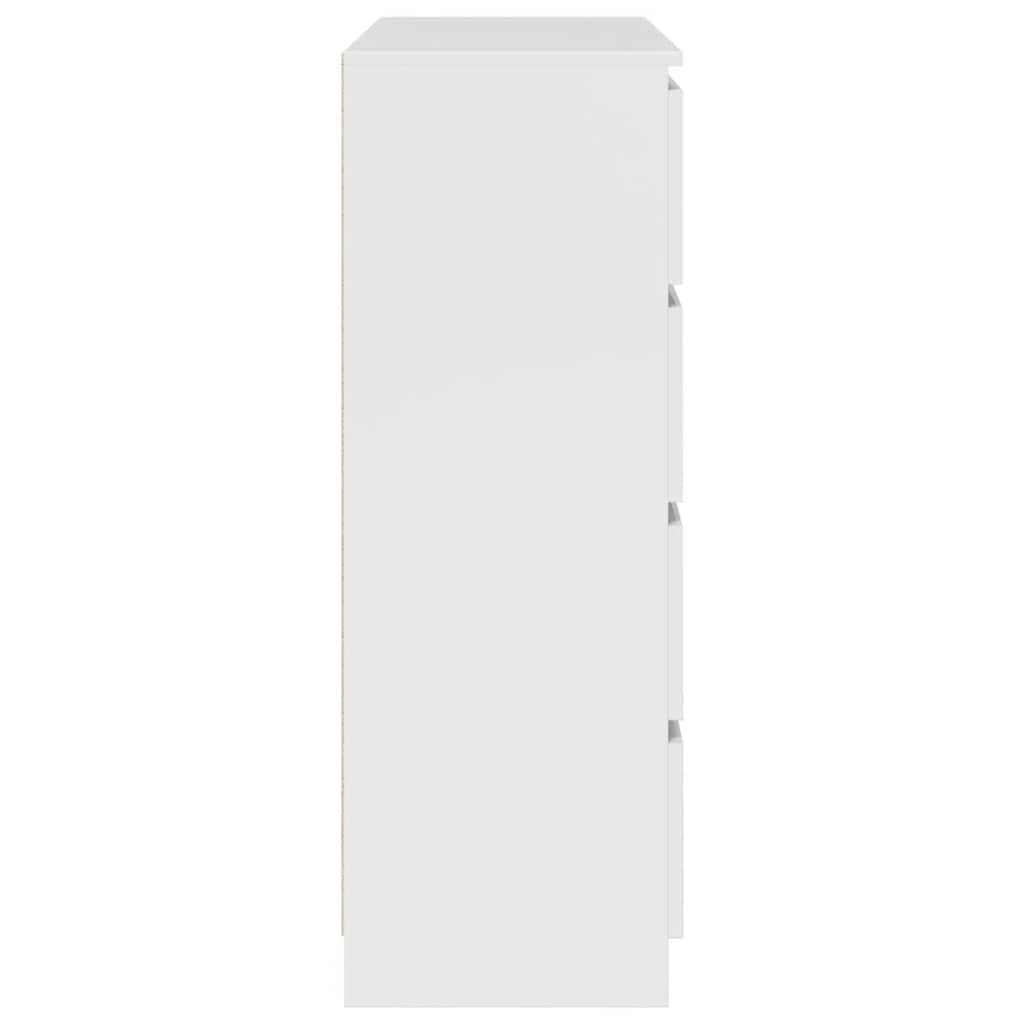 skænk 100x35x99 cm konstrueret træ hvid