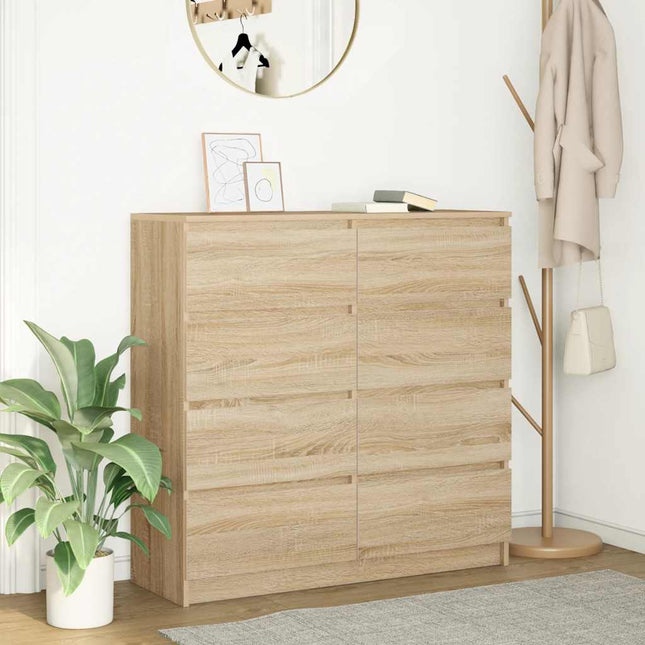 skænk 100x35x99 cm konstrueret træ sonoma-eg