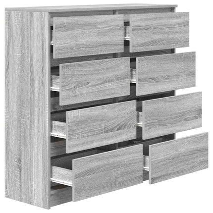 skænk 100x35x99 cm konstrueret træ grå sonoma-eg
