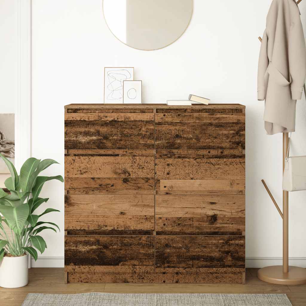 skænk 100x35x99 cm konstrueret træ antikt træ