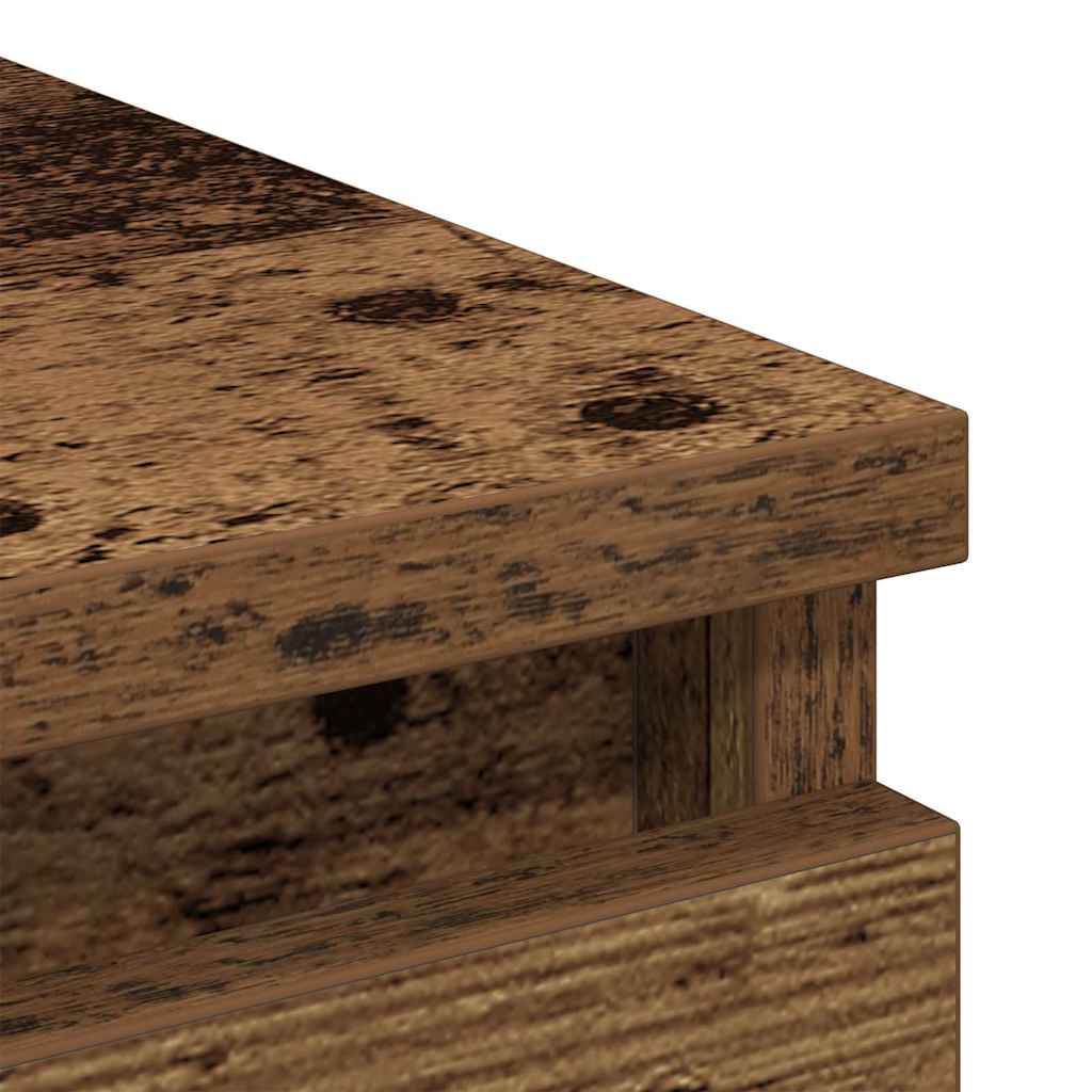 skænk 100x35x99 cm konstrueret træ antikt træ