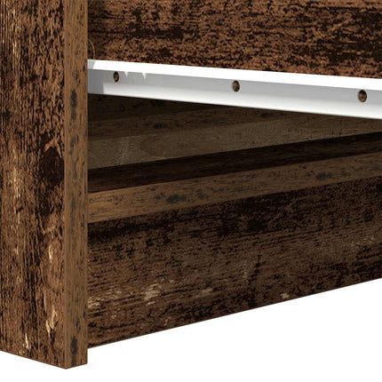 skænk 100x35x99 cm konstrueret træ antikt træ