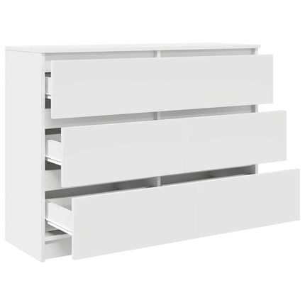 skænk 100x35x76 cm konstrueret træ hvid