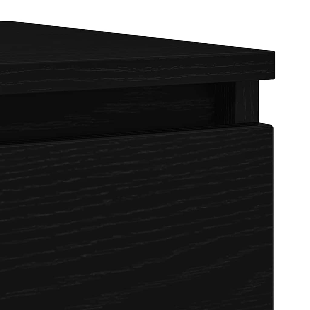 skænk 100x35x76 cm konstrueret træ sort egetræsfarve