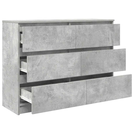 skænk 100x35x76 cm konstrueret træ betongrå