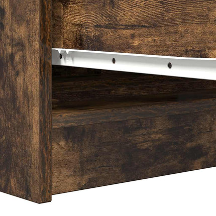 skænk 100x35x76 cm konstrueret træ røget egetræsfarve