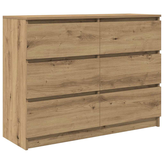 skænk 100x35x76 cm konstrueret træ kunsteg