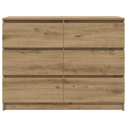 skænk 100x35x76 cm konstrueret træ kunsteg