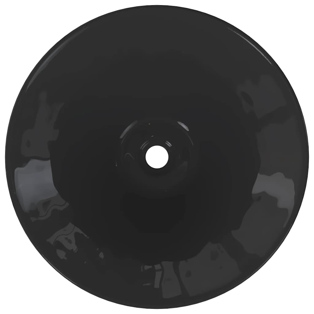 håndvaske 2 stk Ø42x14 cm keramik glans sort