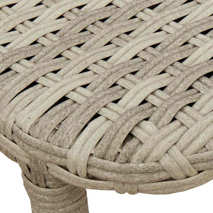 foldbart havebord 90x51x75 cm polyrattan lysegrå