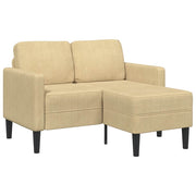 2-personers sofa med chaiselong L-formet 125 cm linned grågrøn