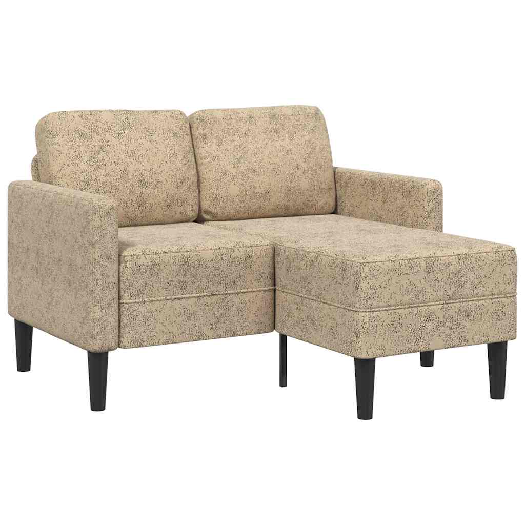 2-personers sofa med chaiselong L-formet 125 cm kunstlder