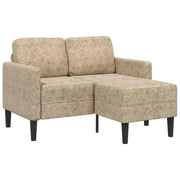2-personers sofa med chaiselong L-formet 125 cm kunstlæder