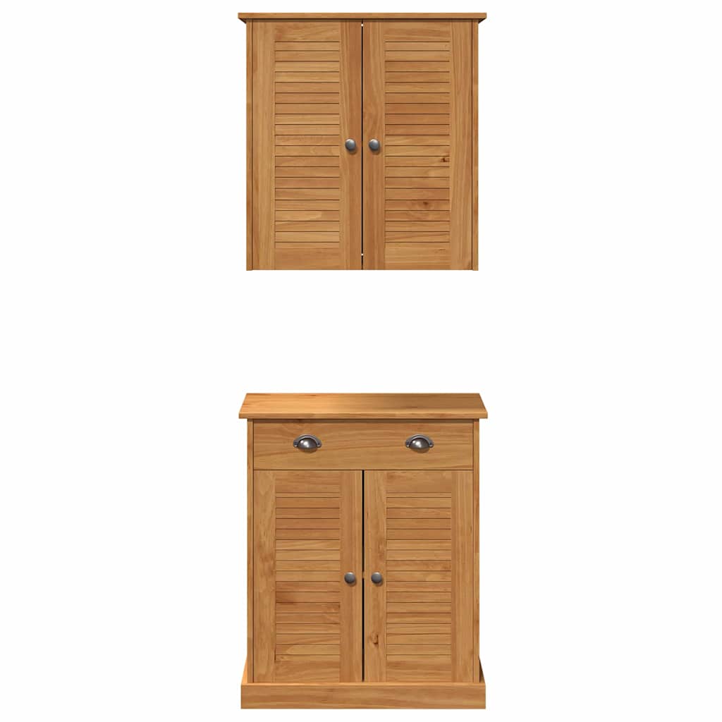 Badeværelsesmøbel sæt med hylde VIGO 2 pcs Brun og honningbrun