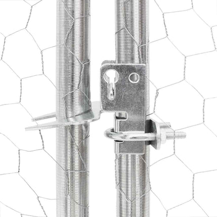 udendørs hundebur med dør 3x2x1 m galvaniseret stål