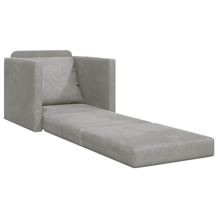 Sovesofa Lysegrå 74 x 77 x 81 cm Fløjl