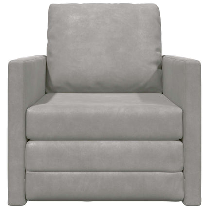 Sovesofa Lysegrå 74 x 77 x 81 cm Fløjl