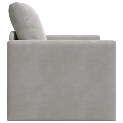Sovesofa Lysegrå 74 x 77 x 81 cm Fløjl