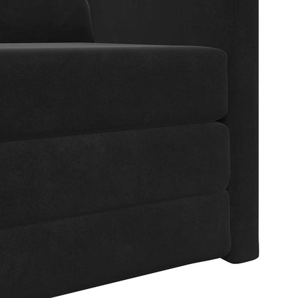 Sovesofa Sort 74 x 77 x 81 cm Fløjl