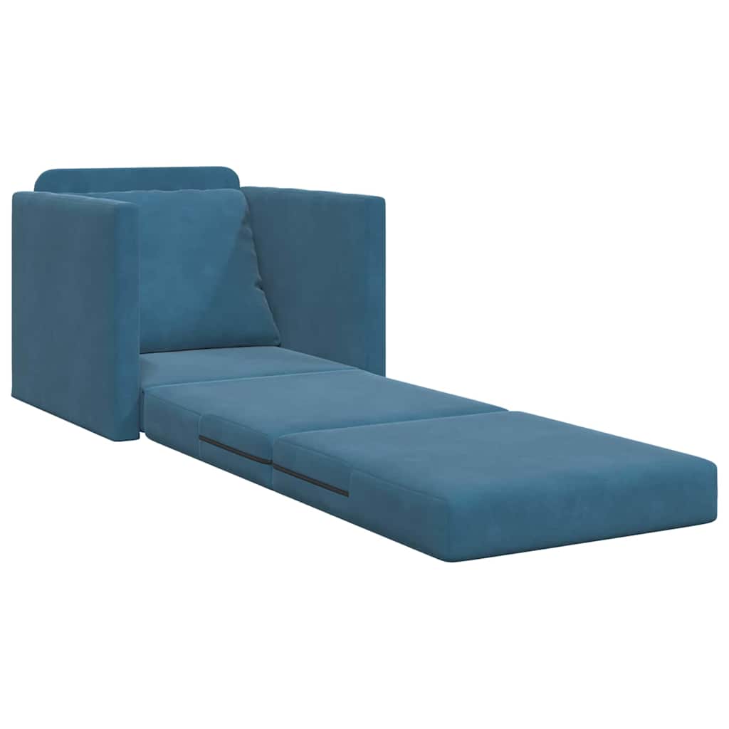 Sovesofa Blå 74 x 77 x 81 cm Fløjl
