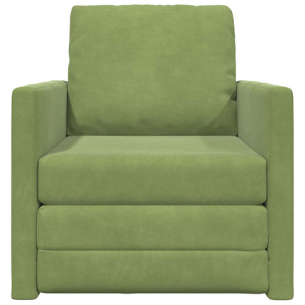 Sovesofa Lys grøn 74 x 77 x 81 cm Fløjl