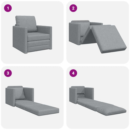 Sovesofa 60cm Lysegrå Stof