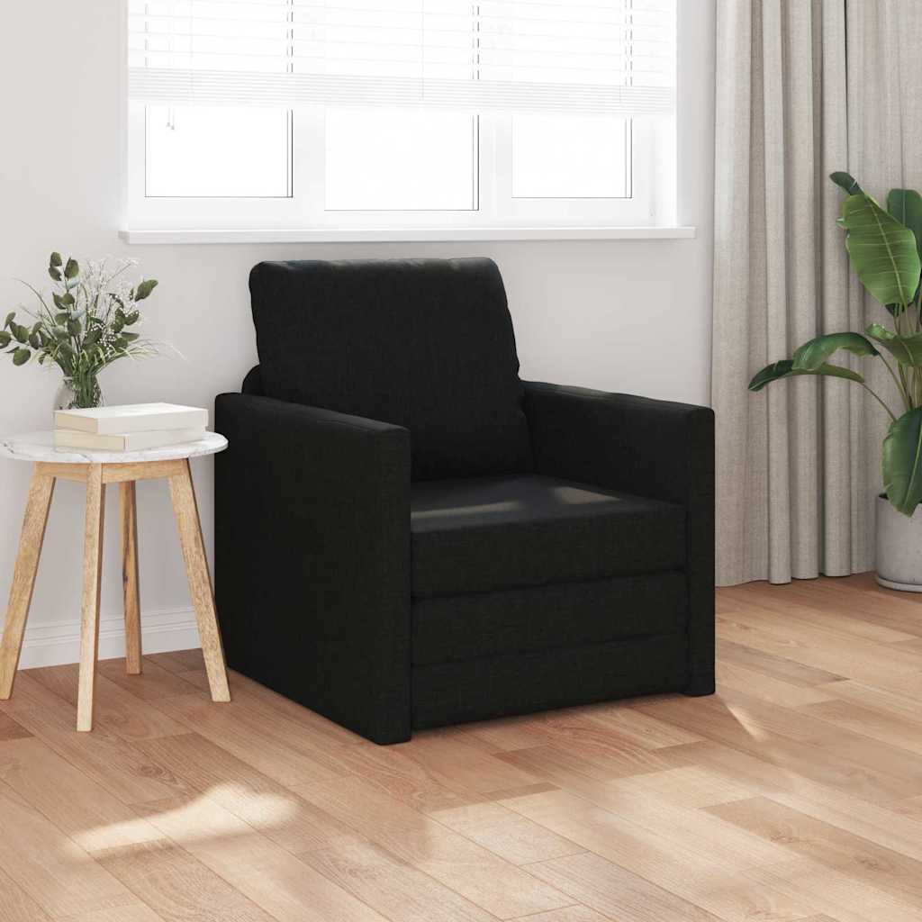 Sovesofa Sort 74 x 77 x 81 cm Fløjl
