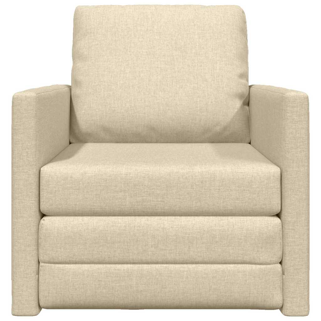 Sovesofa Creme 74 x 77 x 81 cm Fløjl