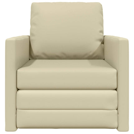 Sovesofa 60cm Creme Kunstlæder