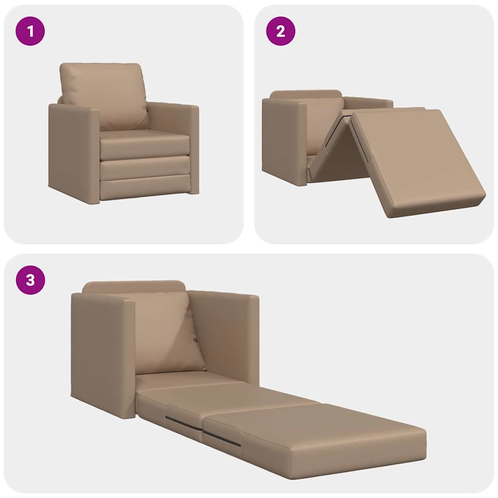 Sovesofa Cappuccino 74 x 77 x 81 cm Fløjl