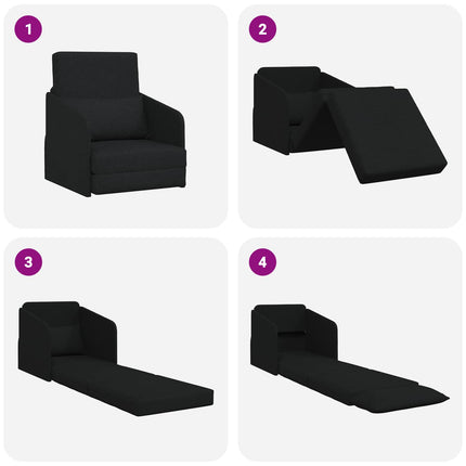 Sovesofa Sort 65 x 80 x 83 cm Stof