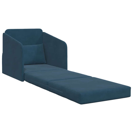 Sovesofa Blå 65 x 80 x 83 cm Fløjl