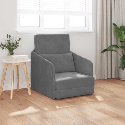 Sovesofa Mørkegrå 65 x 80 x 83 cm Fløjl