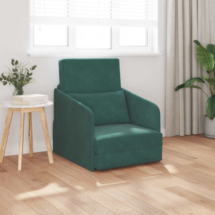 Sovesofa Mørkegrøn 65 x 80 x 83 cm Fløjl