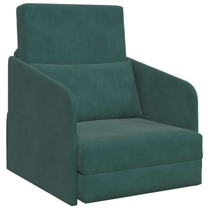 Sovesofa Mørkegrøn 65 x 80 x 83 cm Fløjl