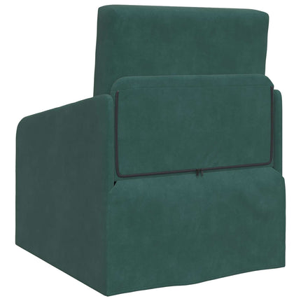 Sovesofa Mørkegrøn 65 x 80 x 83 cm Fløjl